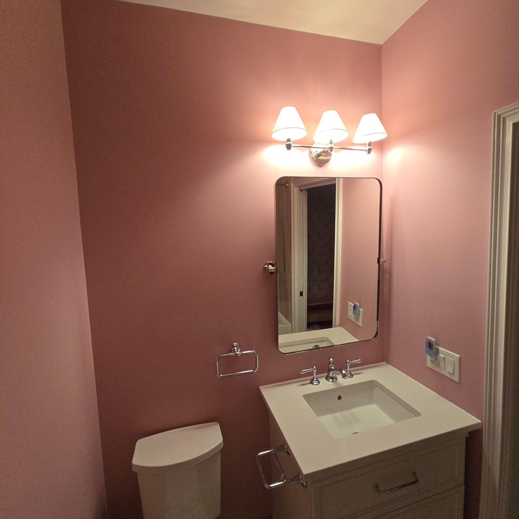 Pink bath — alternate view